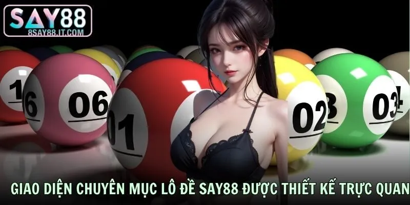 Giao diện chuyên mục lô đề SAY88 được thiết kế trực quan
