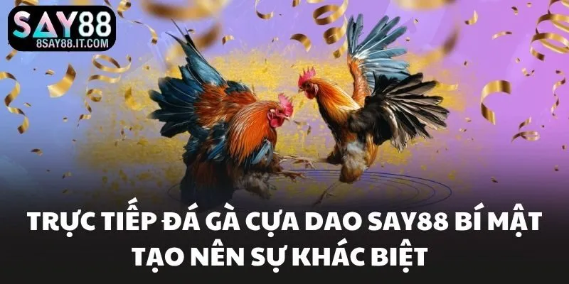 Trực Tiếp Đá Gà Cựa Dao SAY88 Bí Mật Tạo Nên Sự Khác Biệt